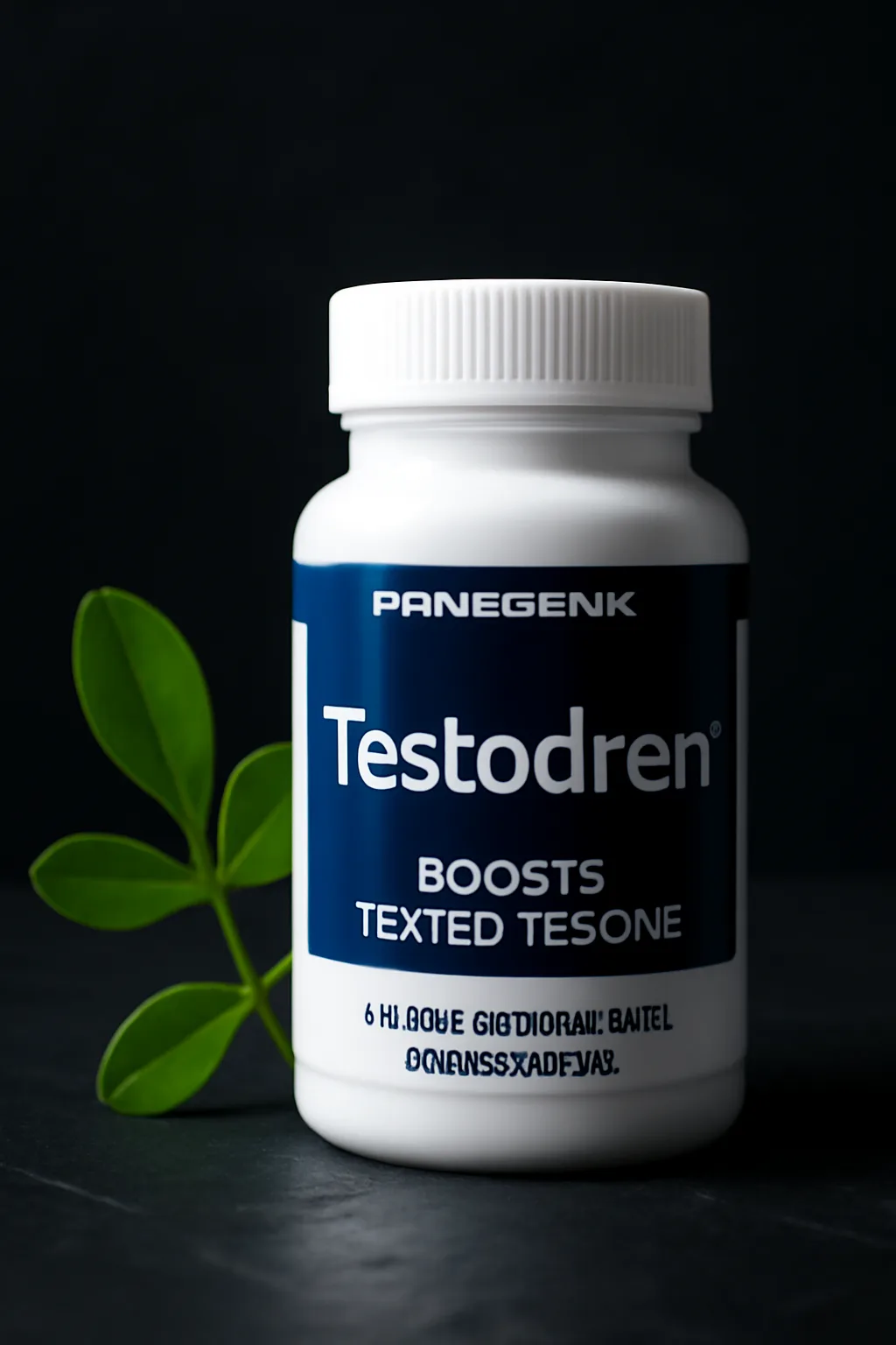 Professional featured image for the article "testodren reviews" showing the Testodren bottle and a Fenugreek plant in a sleek, clinical setting—supporting in-depth reviews on natural testosterone boosters for men.