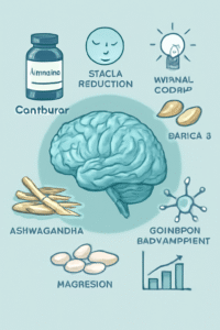 Best supplements to reduce stress and improve mental clarity including CortiSync, ashwagandha, magnesium, and omega-3s for cognitive enhancement