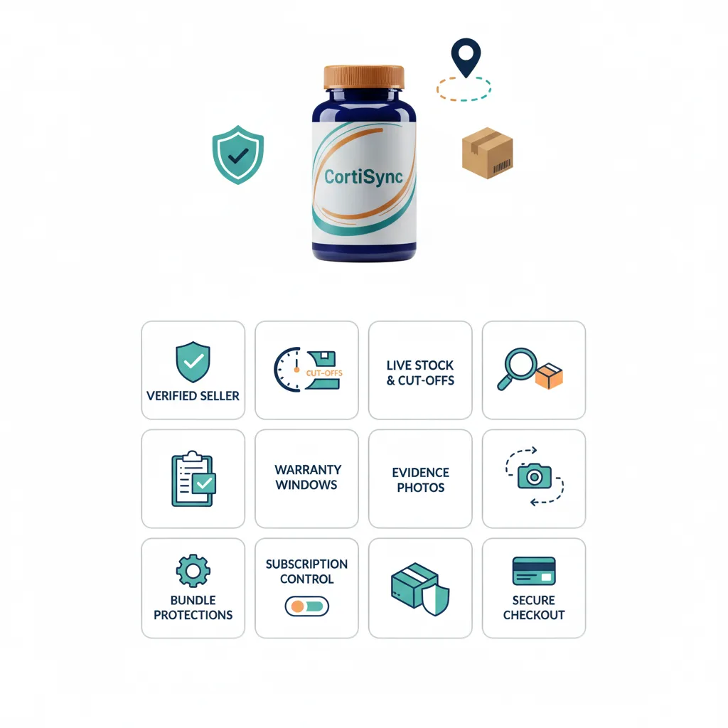 Checklist for Vetting CortiSync Providers Infographic checklist for vetting CortiSync providers, covering warranty, shipping, and security.